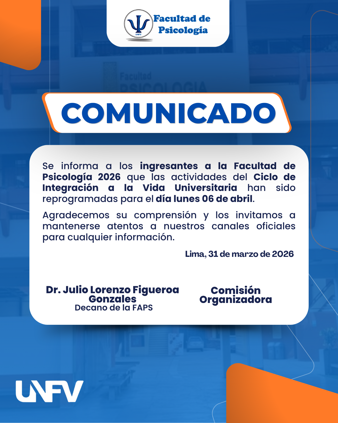 ¡BIENVENIDOS INGRESANTES 2026!