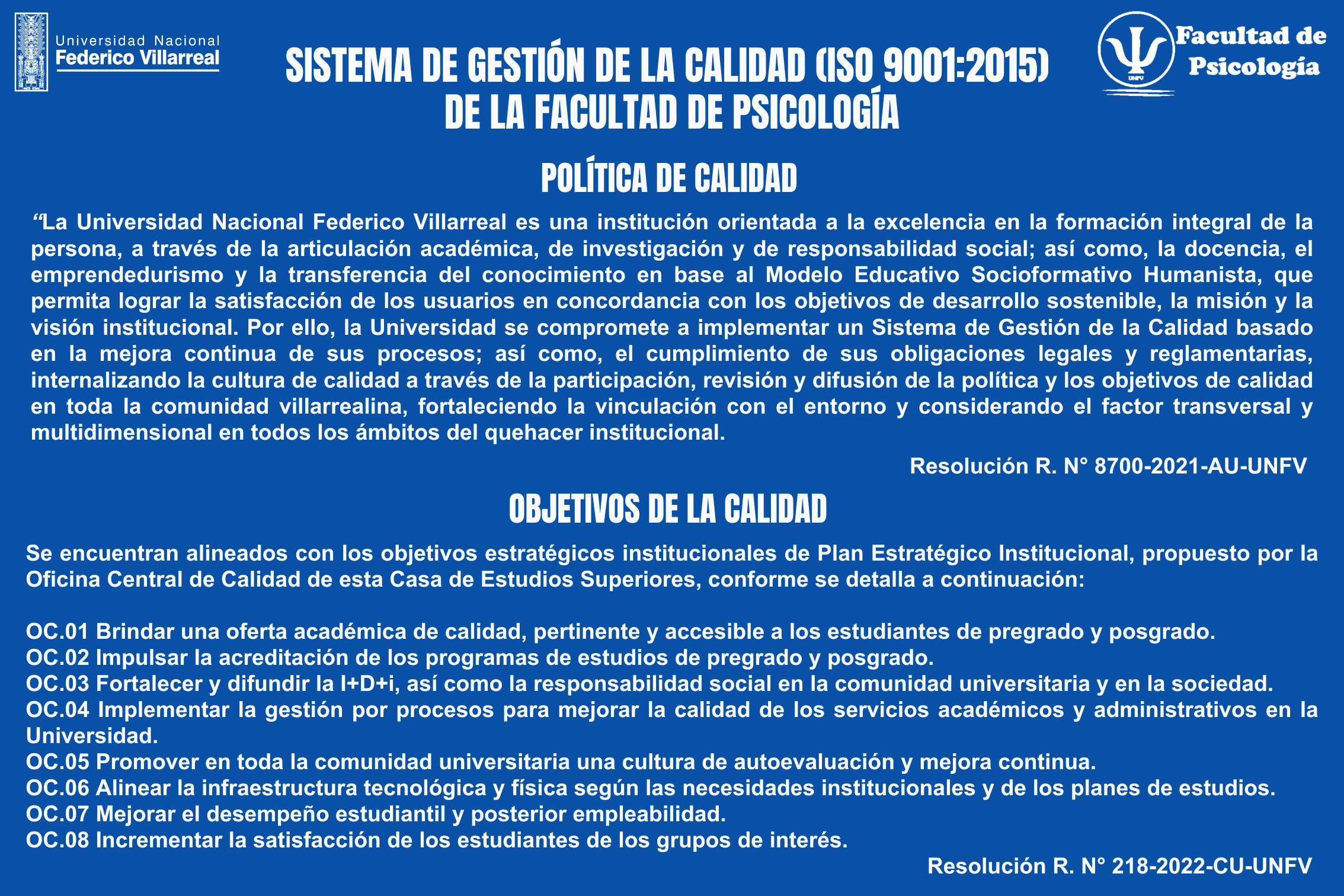 SISTEMA DE GESTIÓN DE LA CALIDAD