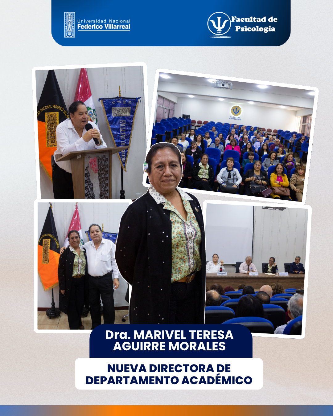 DRA. MARIVEL TERESA AGUIRRE MORALES ASUME LA DIRECCIÓN DEL DEPARTAMENTO ACADÉMICO DE LA FACULTAD DE PSICOLOGÍA