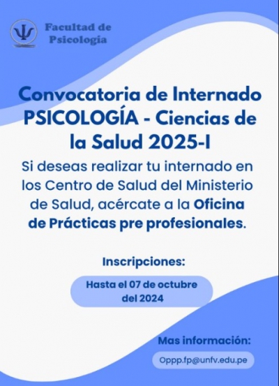 CONVOCATORIAS INTERNADO 2025 - I